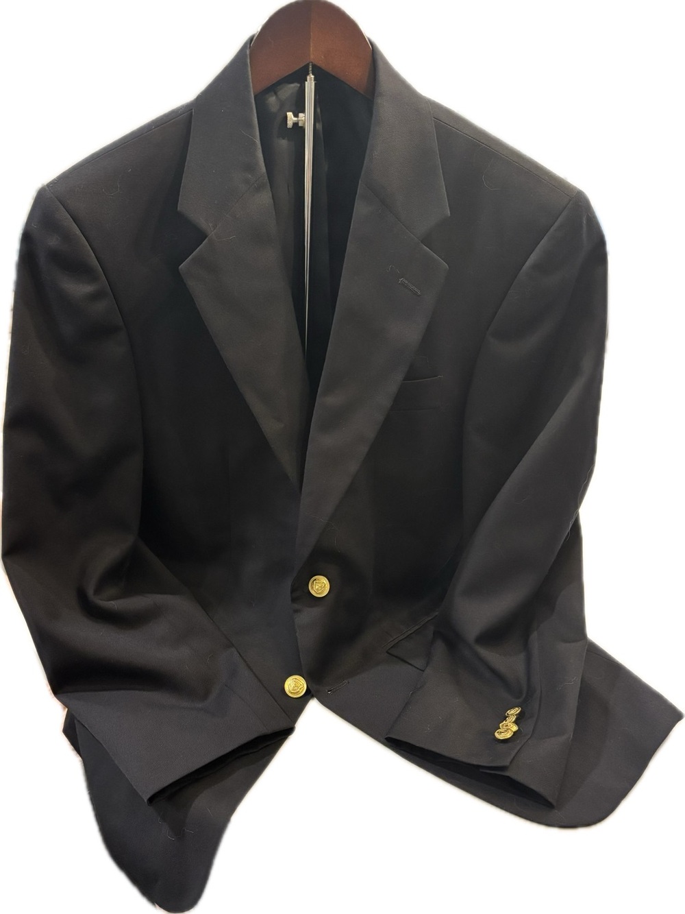 Men's Black Sport Blazer with Gold Buttons